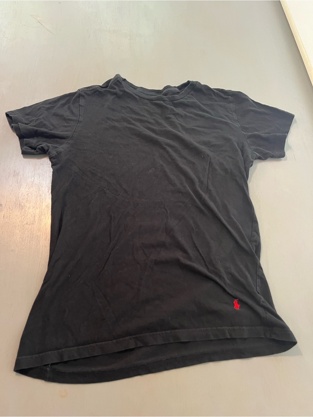 Polo by Ralph Lauren Black Short-Sleeve Crew Tee with Red Pony